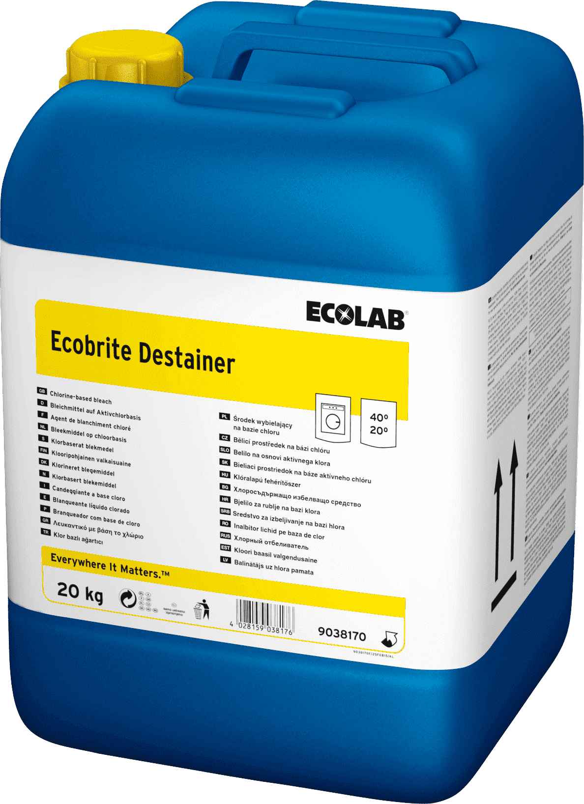 Профессиональный жидкий отбеливатель Ecolab Ecobrite Destainer, Клингард  0