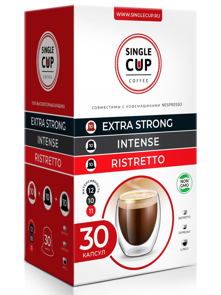 Кофе для кофеен набор Extra Strong, Intense, Ristretto, Single Cup Coffee  0
