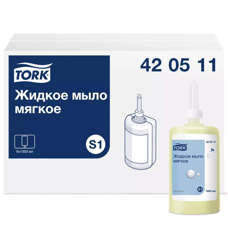 Tork Жидкое мыло мягкое 420511, категория Advanced, 1000 мл