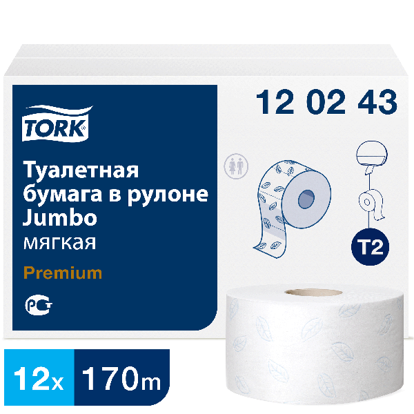 Tork Туалетная бумага 120243 в мини-рулонах мягкая 170 м, ФЛИТСЕРВИС Ко