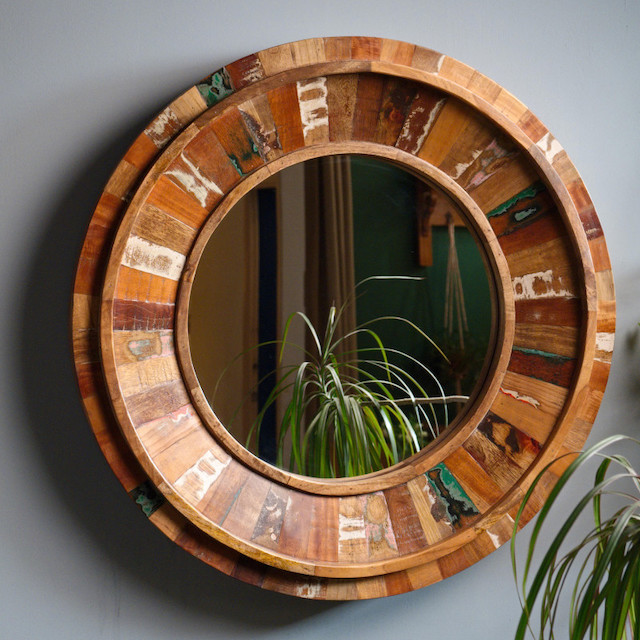 Круглое зеркало лофт для ресторана МАНИША. My Loft