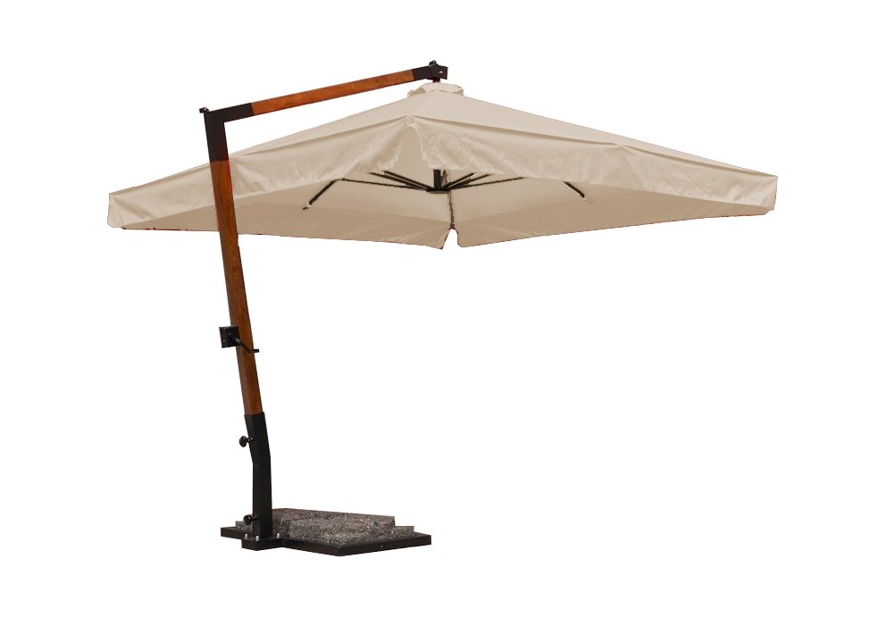 Зонт для кафе на деревянной боковой опоре 3х3м, Кеплид