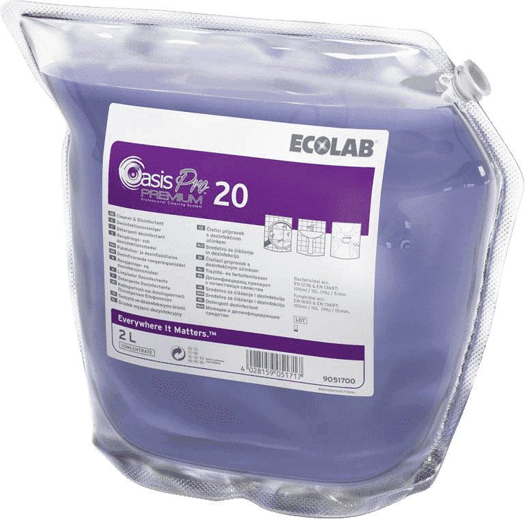 Ecolab Oasis Pro 20 Premium высокоэффективное профессиональное моющее и дезинфицирующее жидкое средство