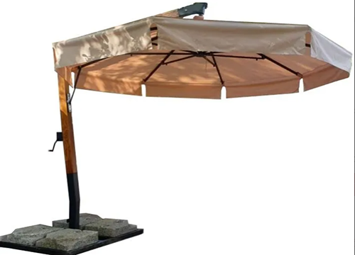Зонт для кафе на деревянной боковой опоред 5м, Кеплид