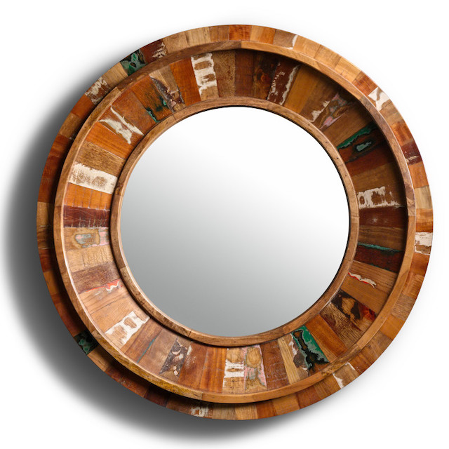 Круглое зеркало лофт для ресторана МАНИША. My Loft 1