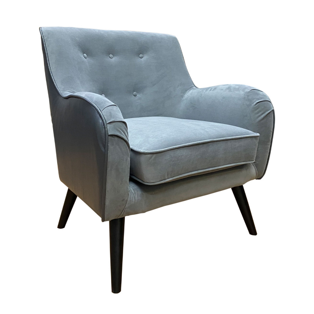 Кресло GRUPPO 396 ГУНАР размер: 83 х 85 см, внутренняя часть в текстиль цвет серый, наружная часть искусственная кожа цвет темно-серый
