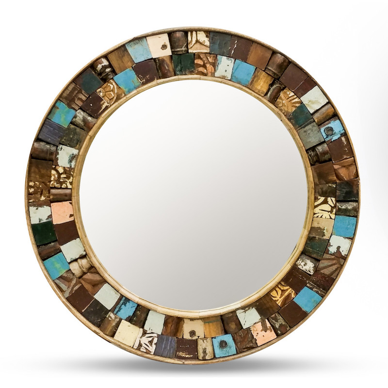 Круглое зеркало для бара из массива САРИКА 3, My Loft