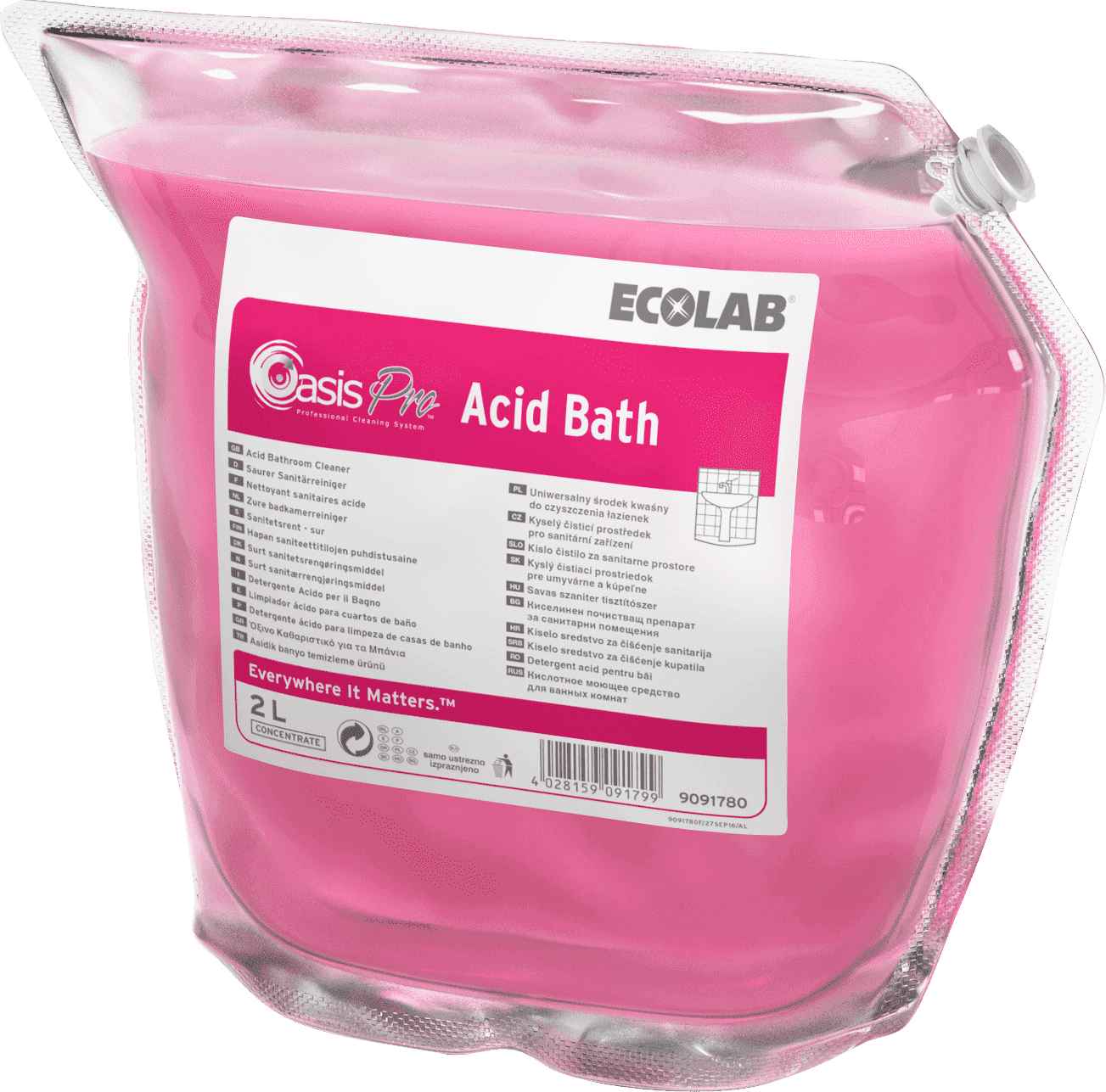 Ecolab Oasis Pro Acid Bath кислотное средство для гигиенической обработки и чистки ванных комнат
