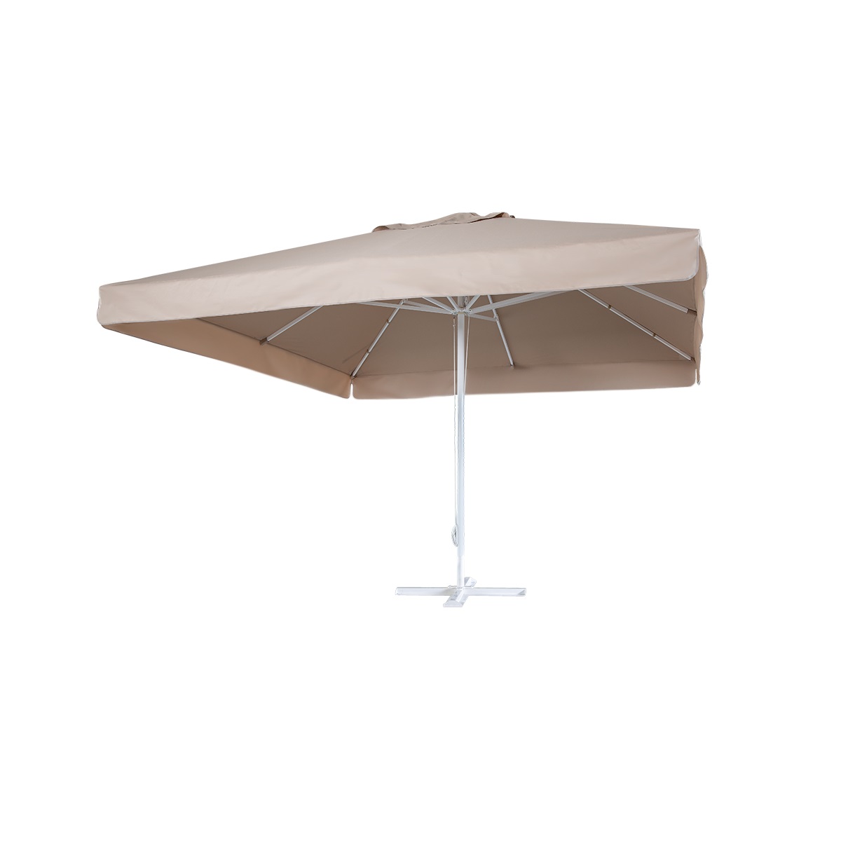Зонт с центральной опорой 4,0х4,0 м, СТАНДАРТ 60 квадратный (Ткань Oxford 600D), бежевый
