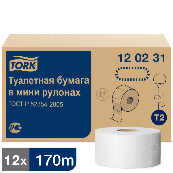 Tork Туалетная бумага 120231 в мини-рулонах 170 м, ФЛИТСЕРВИС Ко 0
