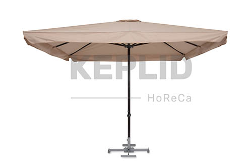Зонт для ресторана усиленный, 3х3м на центральной алюминиевой опоре 3х3м с лебедкой, Кеплид