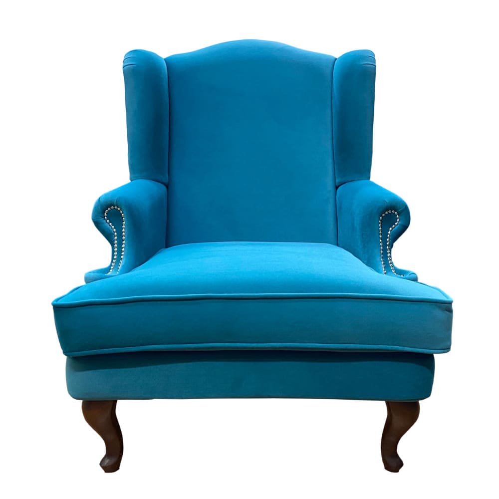 Кресло GRUPPO 396 ДЕНДИ размер: 90 х 94 см, текстиль цвет голубой
