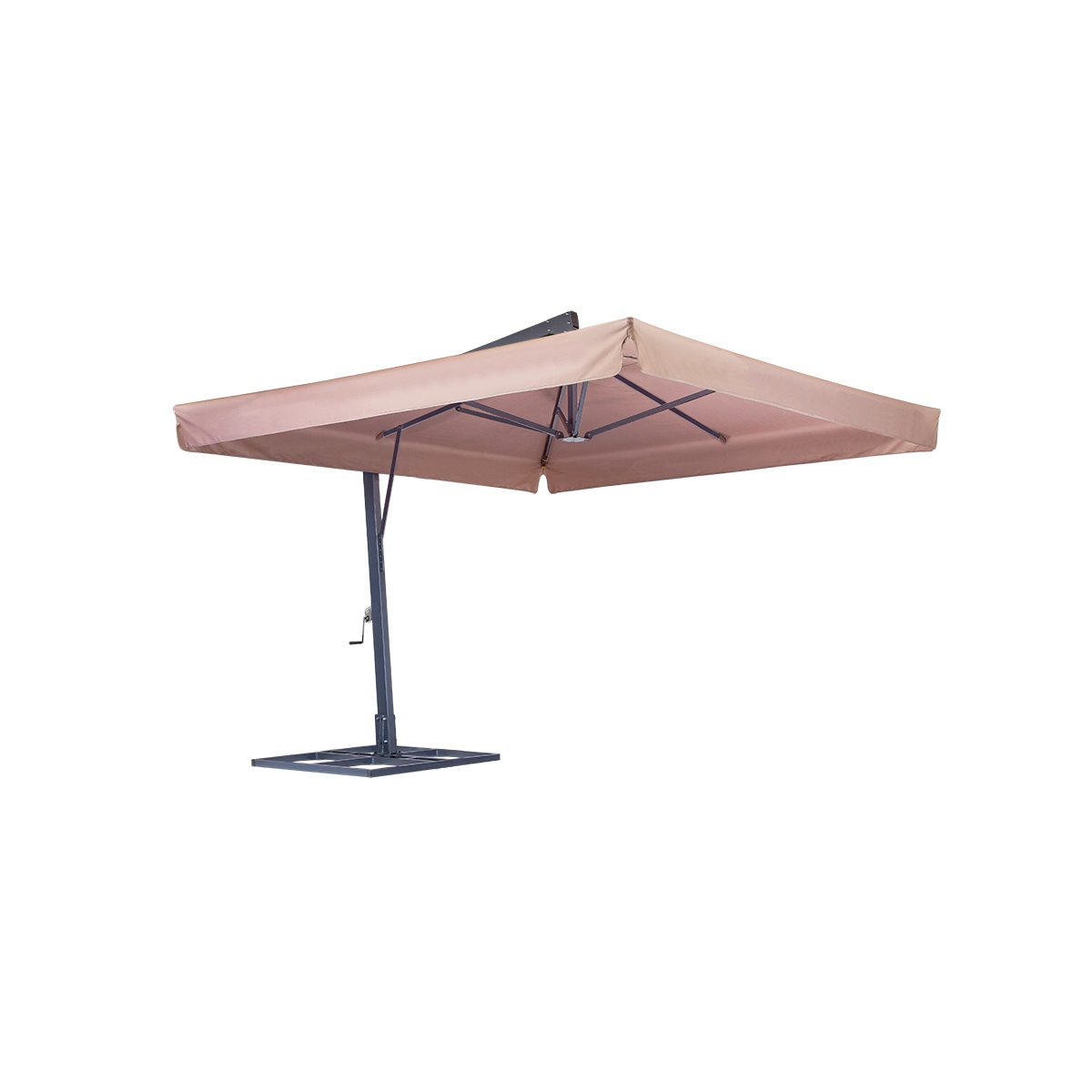 Зонт с боковой опорой 4х4 м, ПРОФИ 100(Ткань Oxford 600D), бежевый